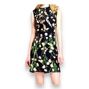 SMALL VICTORIA BECKHAM FOR TARGET FLORAL SLEEVELESS DRESS STRETCH COLORFUL